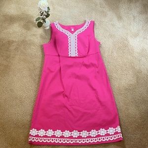 👗Pappagallo Pink & White Sundress - Size 12